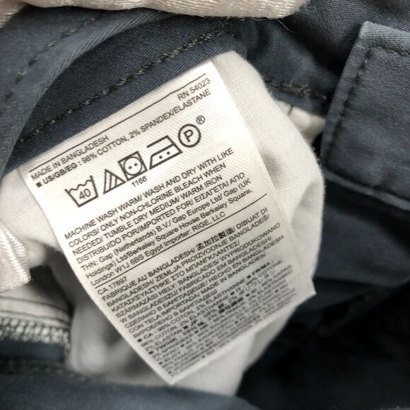 Banana Republic Slim Fit 5 Pocket Pants Mens 31x32 Sueded Pebble Blue Gray Chino - Picture 10 of 10